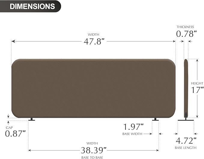 DECOLAB Desk Divider, Portable Privacy Tabletop Partition Panel - Image 6
