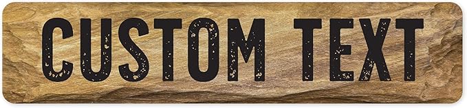 Custom Sign, Custom Street Sign, 11 Font Colors, 13 Font Styles, 4 Hole Options by MySignCenter