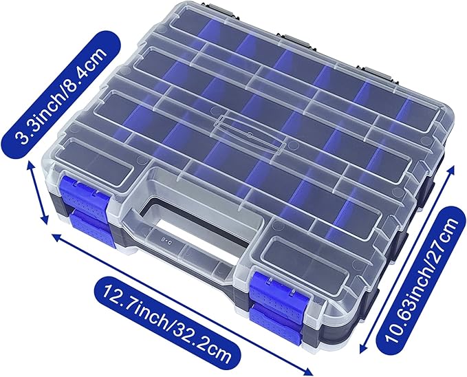 Tools Organizer Box Small Parts Storage Box 50-Compartment Double Side Hardware - Image 3