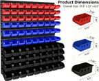 wall mounted storage organizer bins with rack, nuts, side view