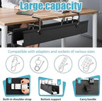 Oxford Cloth Under Desk Cable Management Tray, No-Drill 48" Desk Cable - Image 2