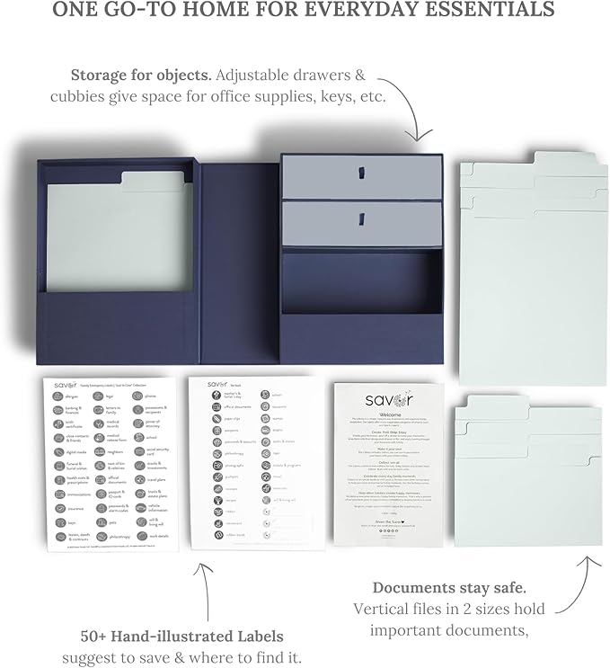 Savor | All-in-One Desk Organizer | Blue – Keep Desk, and Home Organized - Image 4