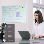 Magnetic Planner Writeboard 24"X36" Weekly Glass Calendar White Glassboard - Image 6