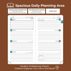 IN-LUXPRO Planner 2026 Daily Weekly and Monthly, 6.5"x3.75", 12 Months Spiral - Image 3