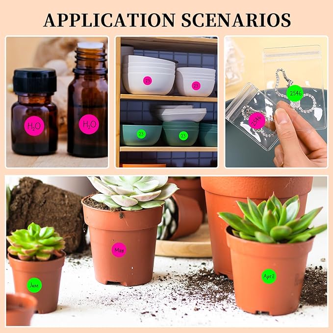 PARLAIM 2 Rolls 2000PCS 3/4" Round Circle Color-Code Dot Stickers, 2 Color - Image 6