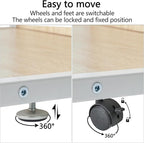 IBUYKE Under Desk Printer Stand, Mobile Home Desktop Organizer Shelf - Image 2