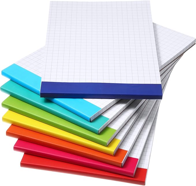Jetec Small Graph Paper Notepad 5 x 8 Inch Mini Notebook Double Sided Memo Pads by Jetec
