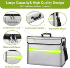 Fireproof Money Bags with Lock-6500°F Fireproof Document Box, 10 Layers - Image 5