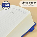 PERCUN Lined Journal Notebook for Men & Women, 160 Pages College Ruled Journal - Image 4
