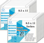 PecMuikee Acrylic Sign Holder 8.5x11 Horizontal, Wall Mount Acrylic Sign Holder by PecMuikee