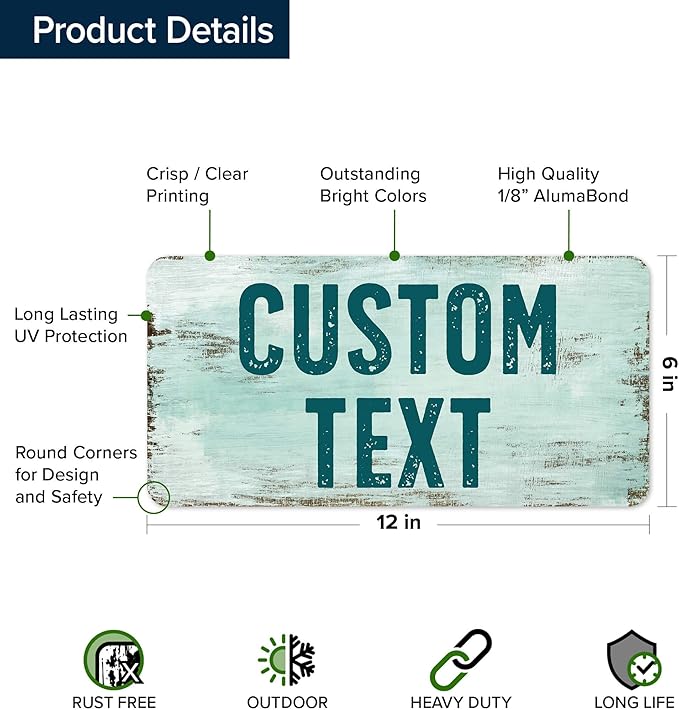 Custom Sign, Custom Street Sign, 11 Font Colors, 13 Font Styles, 4 Hole Options - Image 6