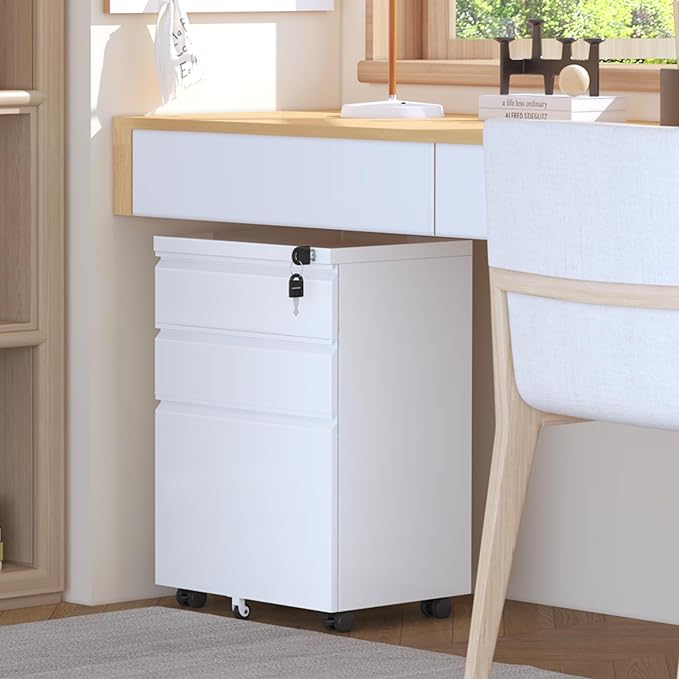 INTERGREAT 3 Drawer Mobile File Cabinet - Image 7