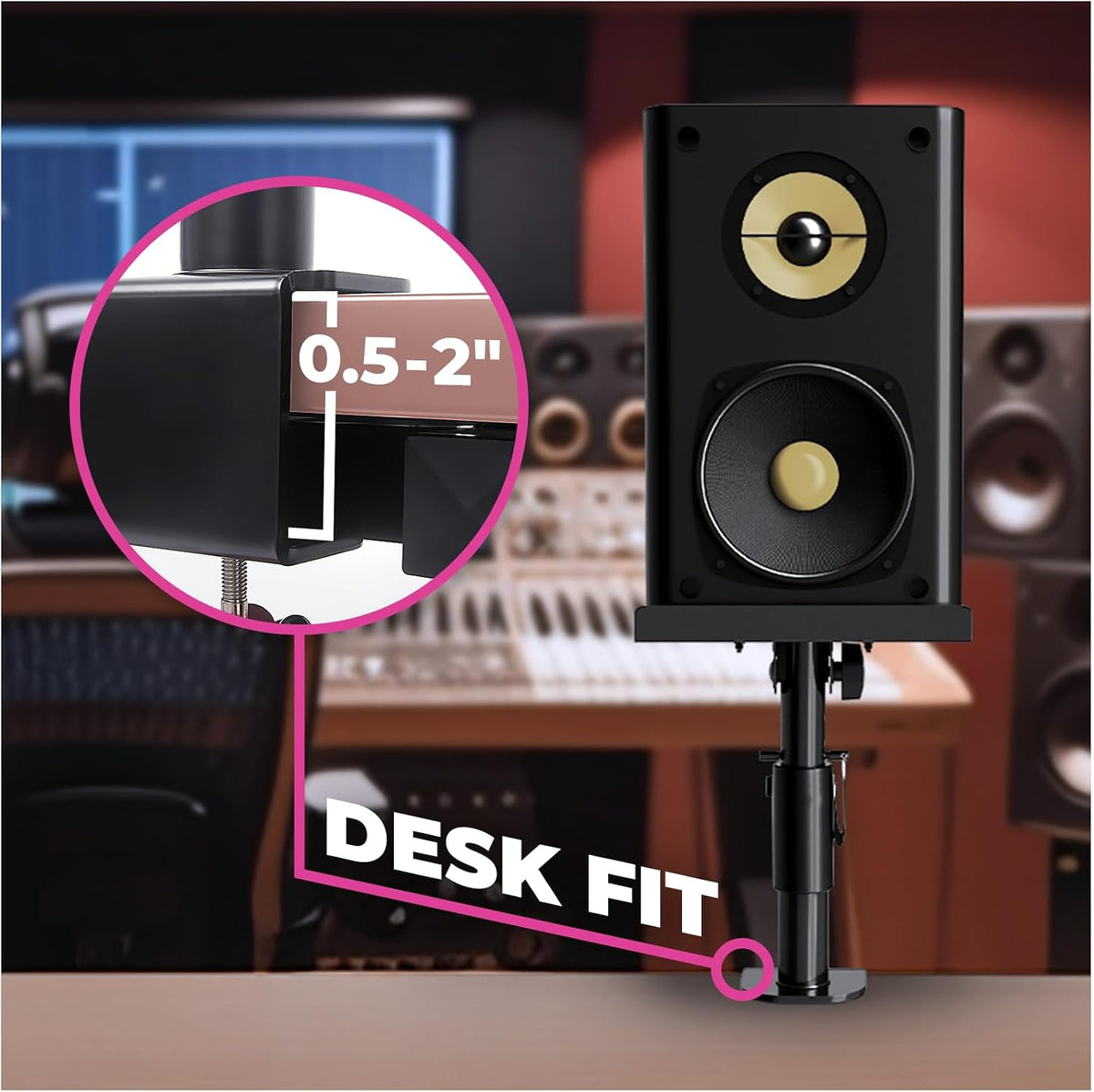 Liquid Stands Studio Monitor Stands - Music Studio Desktop Speaker Stand - 2 ...