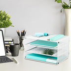 EASEPRES 3 Tier Mesh Desk Organizer Tray, Desktop Mail File Paper Letter Folder - Image 5