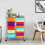 LDAILY 15 Drawer Rolling Storage Cart, Rolling Cart - Image 8