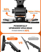ergear dual monitor stand, stacked monitor mount for, front angle view