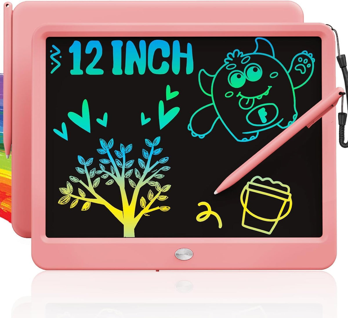 TEKFUN LCD Writing Tablet for Kids Girls Toys, 12 Inch Erasable Drawing Tablet