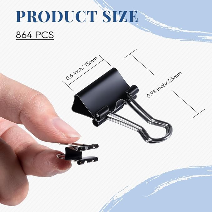 Small Binder Clips Bulk 864 PCS - Image 7