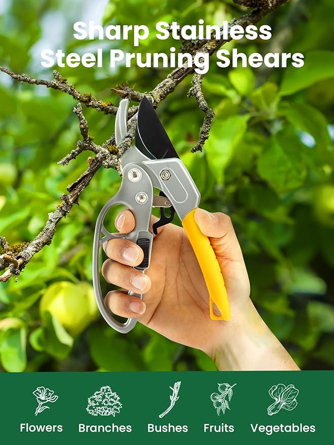 GROWNEER 3 Pack Garden Scissors kit Professional Garden Pruning Shears - Image 2