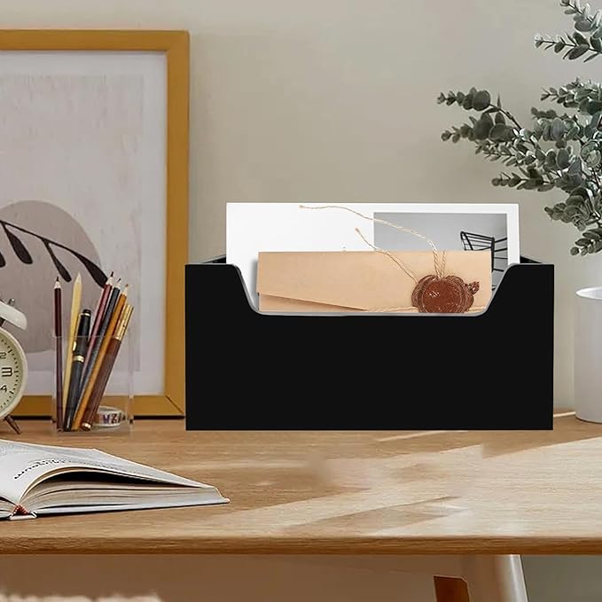 Mail Holder for Table, Acrylic Letter Holder Box for Desk or Wall Mount - Image 2