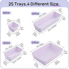 Vtopmart 25 PCS Plastic Drawer Organizers Set, 4-Size Versatile Bathroom and - Image 2