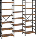 SUPERJARE Triple 6 Tier Bookshelf, Bookcase by SUPERJARE