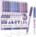 kander Acrylic Gel Pens, 12 Colors Highlighter Acrylic Gel Ink Pens by Yourcreativeassistant
