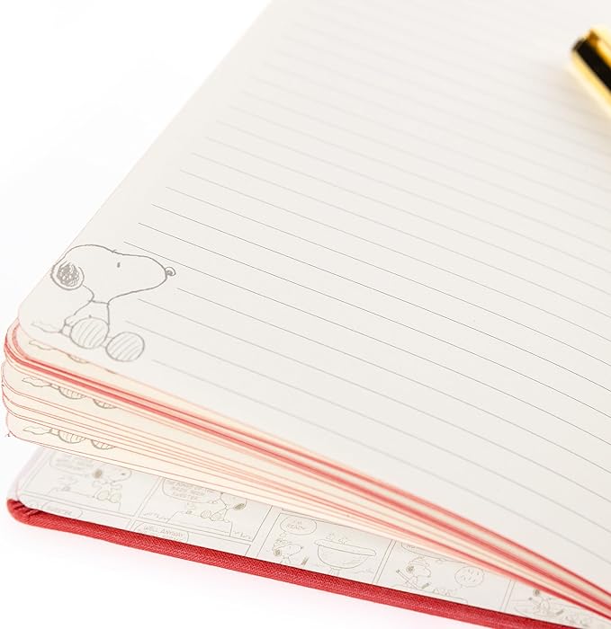 Graphique Snoopy Lined Journal Plus Pen Luxe Collection, Hardcover Diary - Image 6