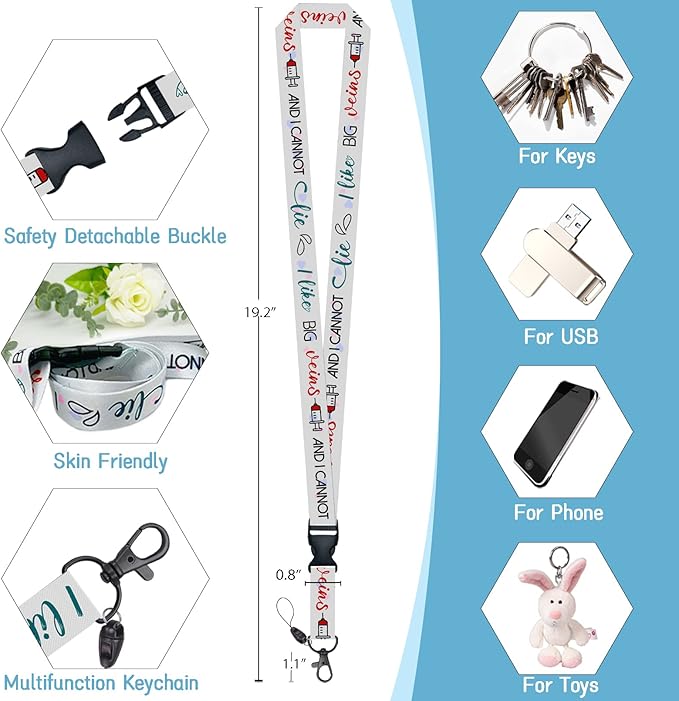 ID Badge Holder with Breakaway Lanyard, Cute Badge Reel Badge Clip Retractable - Image 5