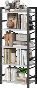 Homeiju Organization and Storage, 5 Tier Bookshelf, Tall Bookcase by Homeiju