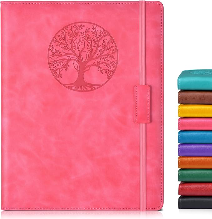 Biuwory Lined Journal Notebook for Women Men, 256 Pages A4 Large Hardcover by Biuwory