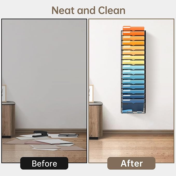 SUPEASY 17-Tier Wall File Holder Organizer - Image 7