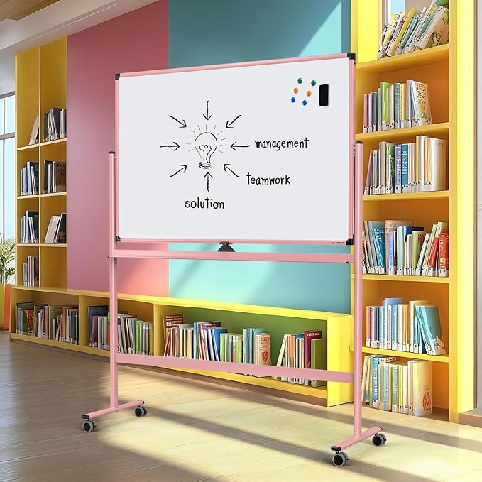 Large Dry-Erase Rolling Magnetic Whiteboard - Image 9