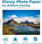 Uinkit 11 x 17 Thick Photo Paper Glossy 11x17 60Sheets 62lb Inkjet Heavyweight - Image 3