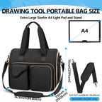 portable a4 light pad storage bag for diamond, side view