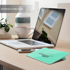 Mint Green Mini Desktop Pure Glass Whiteboard, Small Slope Slick Desk - Image 2