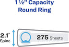 Avery Economy View 3 Ring Binders, 1.5" Round Rings, 4 Black Binders - Image 5