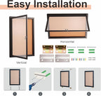 36x24 Inch Lockable Enclosed Bulletin Board, Weather-Resistant Outdoor - Image 4