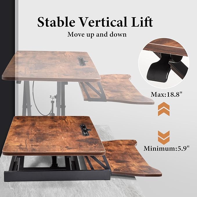 37 Inch Standing Desk Converter - Image 7