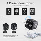 Productivity Timer Flip Gravity Sensor Cube Timer Countdown & Countup, Mute & - Image 2