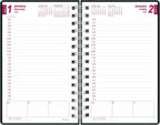 Brownline® 2026 DuraFlex Daily/Monthly Planner, Appointment Book, 12 Months, January to December, Twin-Wire Binding, 8" x 5", Black (CB634V.BLK-26)
