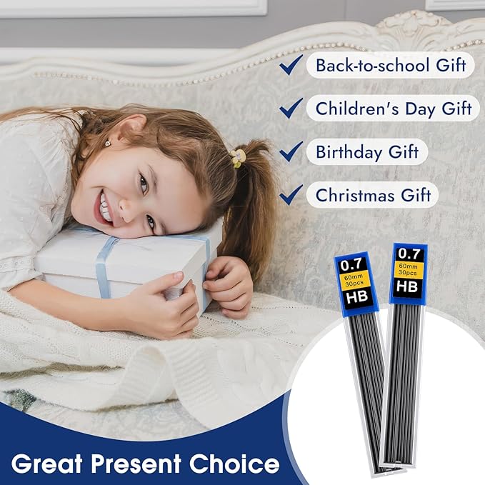 720 pcs 0.7 mm Lead Refills, Mechanical Pencil Lead HB, Break Resistant Pencil - Image 6