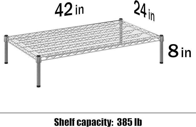 Regal Altair 24" Deep x 42" Wide x 8" Height Wire Shelving Kit | 1-Tier | NSF - Image 3