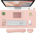 Bloss Leather Desk Pad and Keyboard Wrist Rest, Large Mouse Pad + Keyboard by Bloss