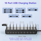 285W Charging Station for Multiple Devices, 10 Ports Fast Multi-Device Charger - Image 2