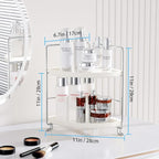 FSyueyun 2-Tier Corner Bathroom Counter Organizer, Tool-Less Installation - Image 2