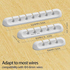 Apromisith USB Cable Organizer Clips Cord Holder, 10 Packs White Self Adhesive - Image 2