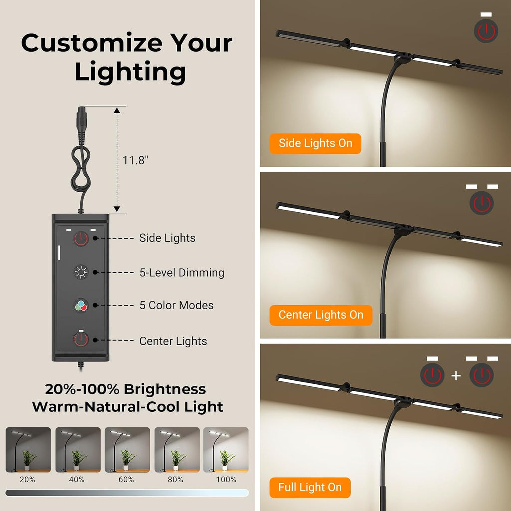 led desk lamps for home office, adjustable swing, package contents