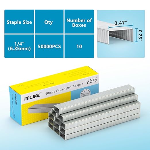 Standard Staples 26/6-10 Boxes of 1/4" Staples, High-Strength, Jam-Free Chisel - Image 7
