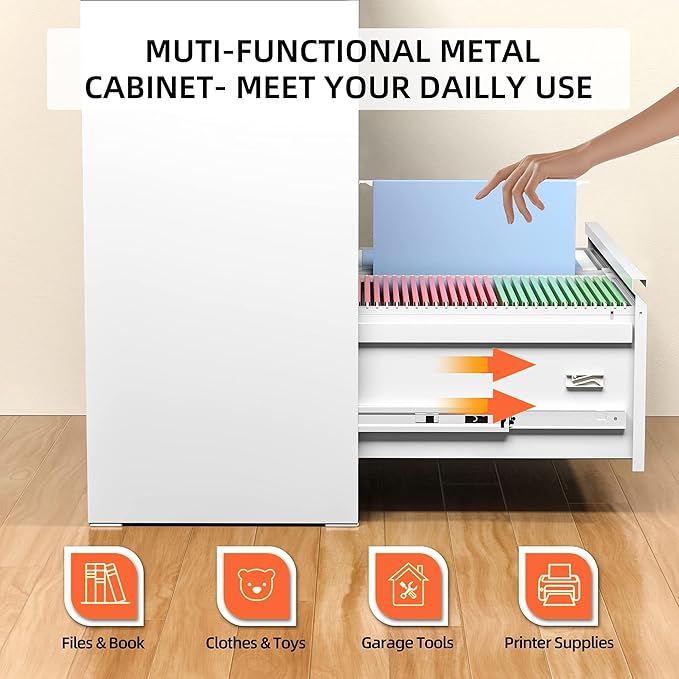INTERGREAT Lateral File Cabinet 2 Drawer, Locking File Cabinet - Image 5